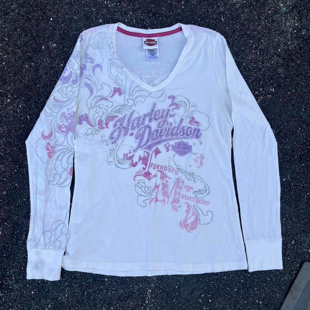 Y2K Harley Davidson Long-sleeve shirt size L
